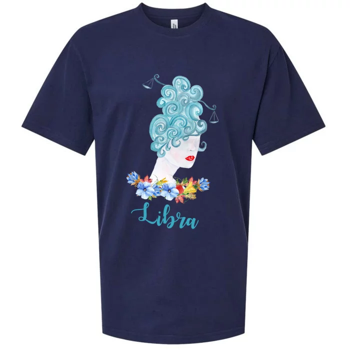 The Libra Sign Astrology Gift Sueded Cloud Jersey T-Shirt