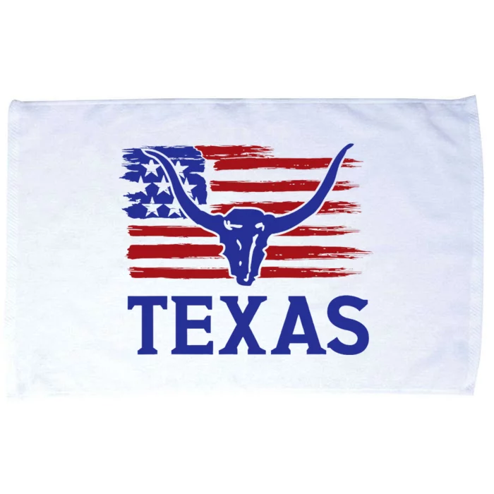 Texas Longhorn State Usa Flag Microfiber Hand Towel