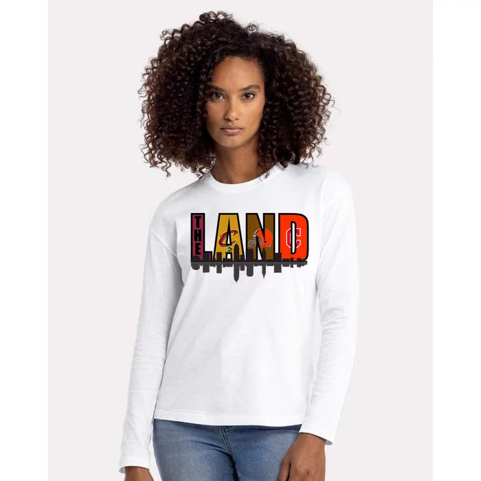 The Land Sports Fan Gear Womens Cotton Relaxed Long Sleeve T-Shirt