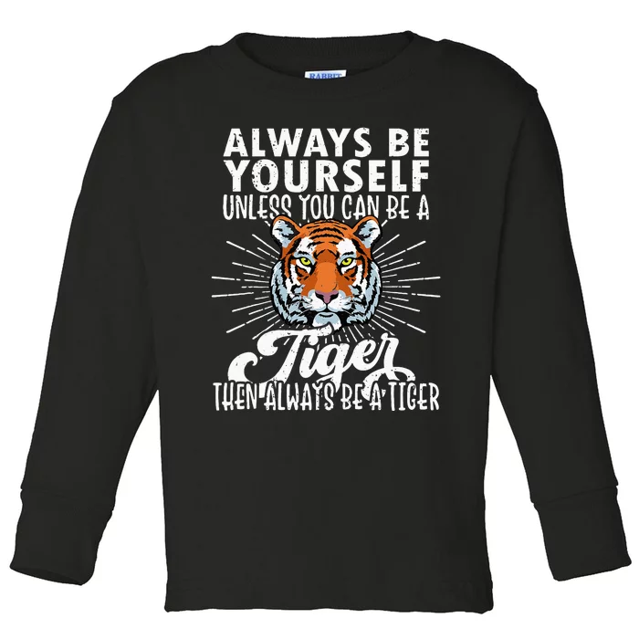 Tiger Lover S Funny Tiger Tee Tiger Gifts Tiger Toddler Long Sleeve Shirt