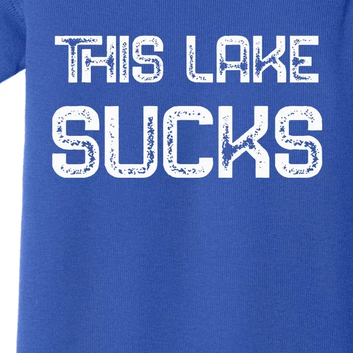 This Lake Sucks Funny Fishing Baby Bodysuit