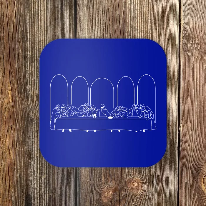 The Last Supper Christian Modern Line Art Cool Gift Coaster