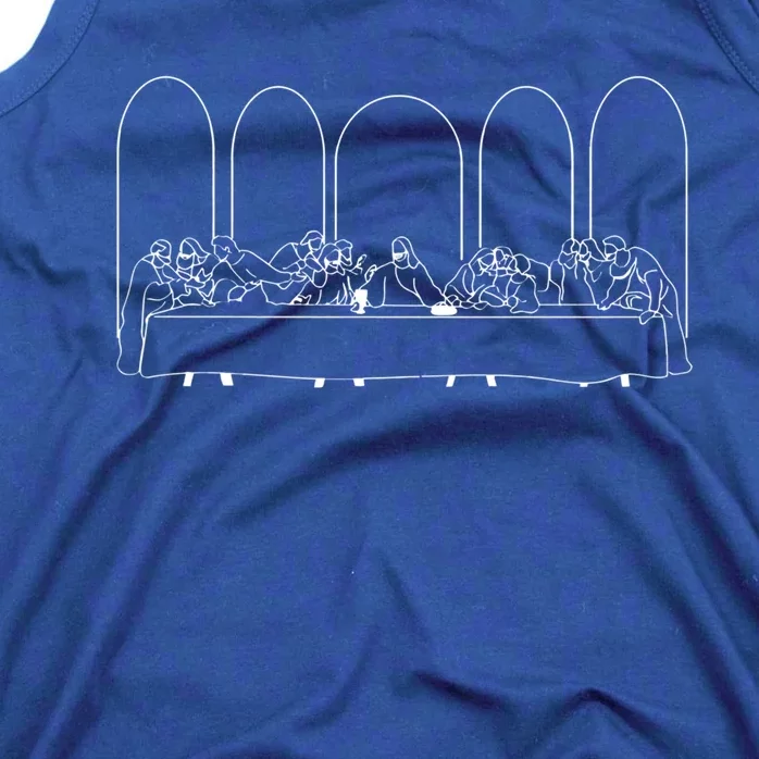 The Last Supper Christian Modern Line Art Cool Gift Tank Top