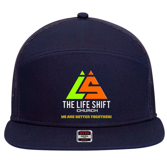 The Life Shift Church Church Logo Design 2 7 Panel Mesh Trucker Snapback Hat