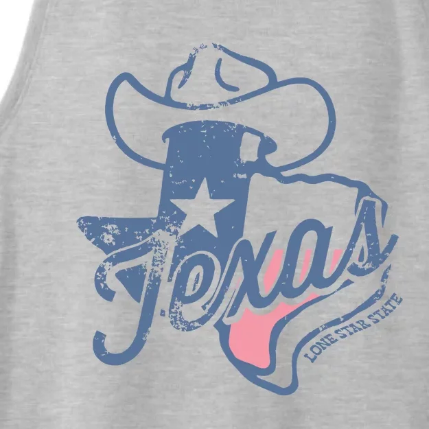 Texas Lone Star State Ladies Tri-Blend Wicking Tank