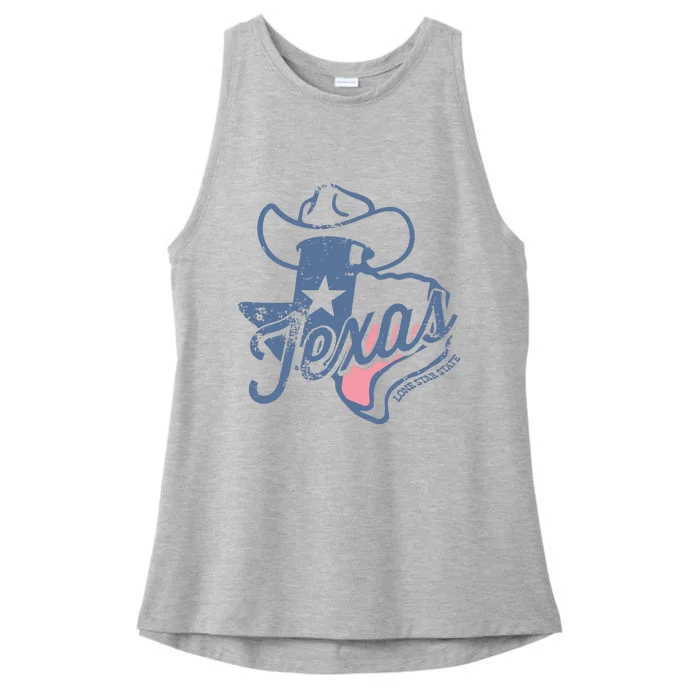 Texas Lone Star State Ladies Tri-Blend Wicking Tank