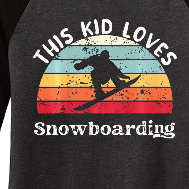 This Loves Snowboarding Women's Tri-Blend 3/4-Sleeve Raglan Shirt