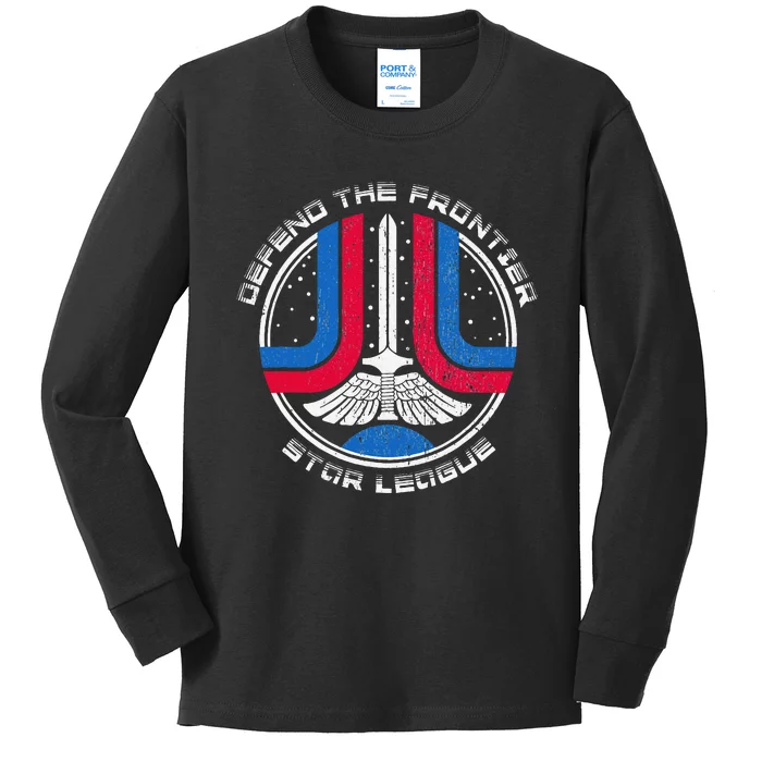 The Last Starfighter Star League Distressed Kids Long Sleeve Shirt