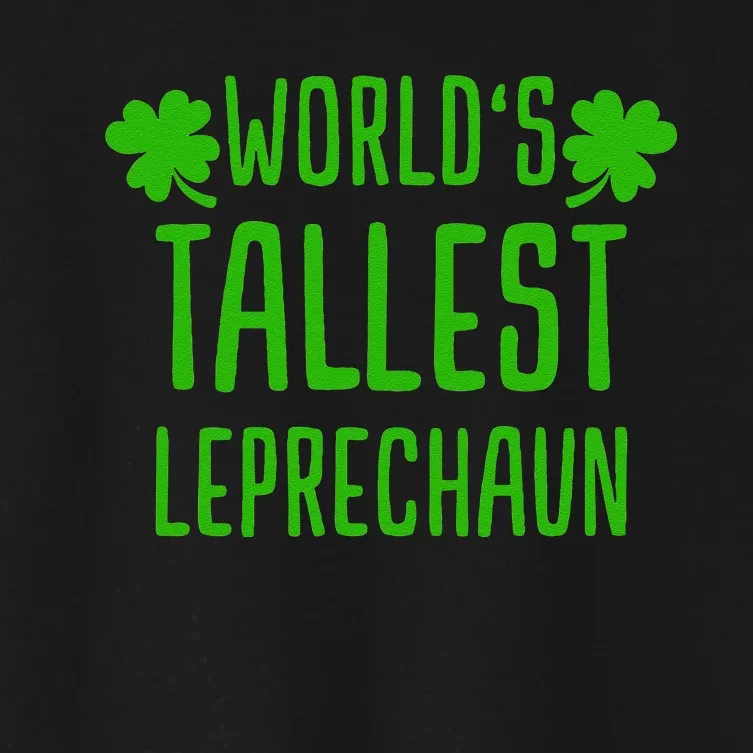 Tallest Leprechaun Saint Irish Pats St. Patrick's Day Women's Crop Top Tee