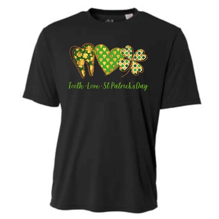 Tooth Love St Patricks Day Dental Hygienist Dentist Cool Gift Cooling Performance Crew T-Shirt