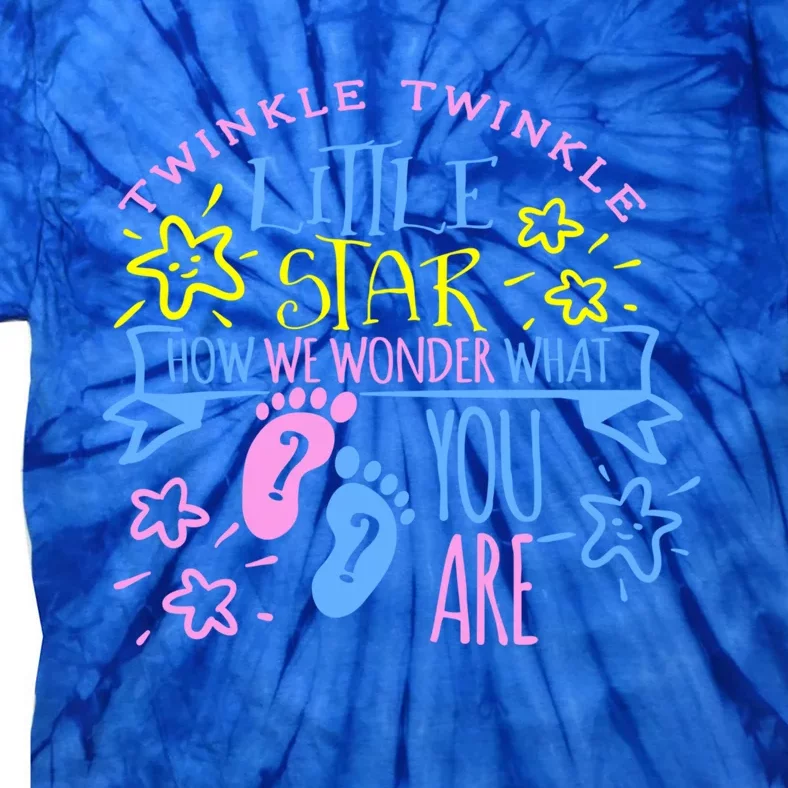 Twinkle Little Star How We Wonder What You Are Gender Reveal Gift Tie-Dye T-Shirt