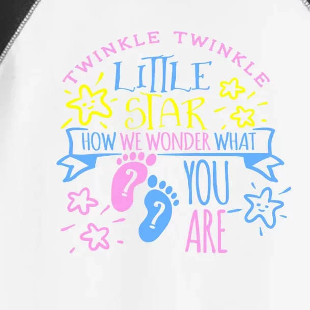 Twinkle Little Star How We Wonder What You Are Gender Reveal Gift Toddler Fine Jersey T-Shirt