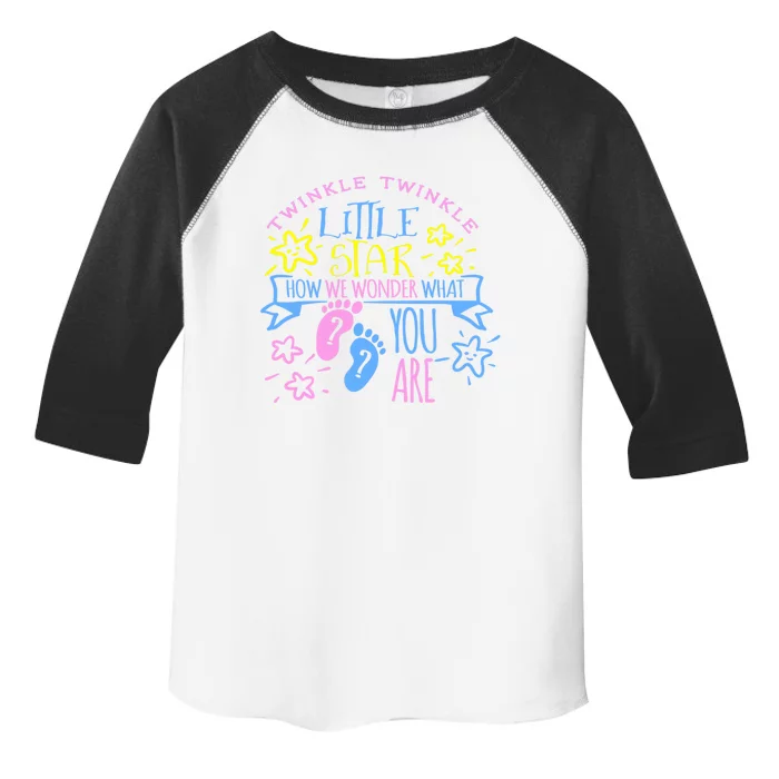 Twinkle Little Star How We Wonder What You Are Gender Reveal Gift Toddler Fine Jersey T-Shirt