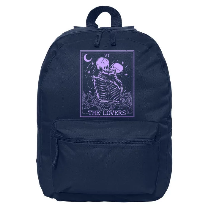 The Lovers Skeleton Tarot Card VI Vintage Halloween 16 in Basic Backpack