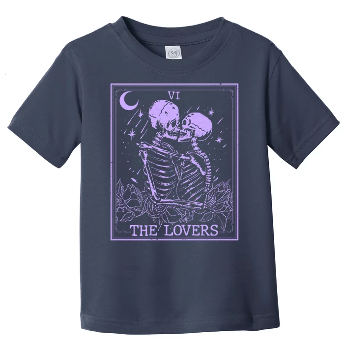 The Lovers Skeleton Tarot Card VI Vintage Halloween Toddler T-Shirt