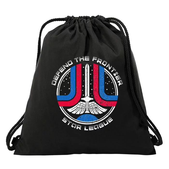 The Last Starfighter Star League Distressed Drawstring Bag