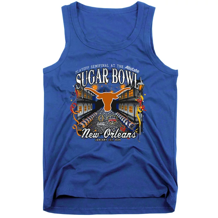 Texas Longhorns Sugar Bowl 2024 CFP Semi Football NOLA Tank Top