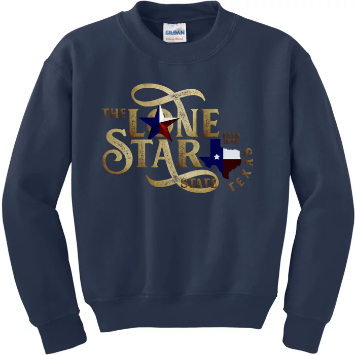 The Lone Star State Texas Logo Kids Sweatshirt