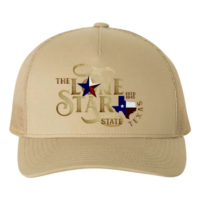 The Lone Star State Texas Logo Yupoong Adult 5-Panel Trucker Hat