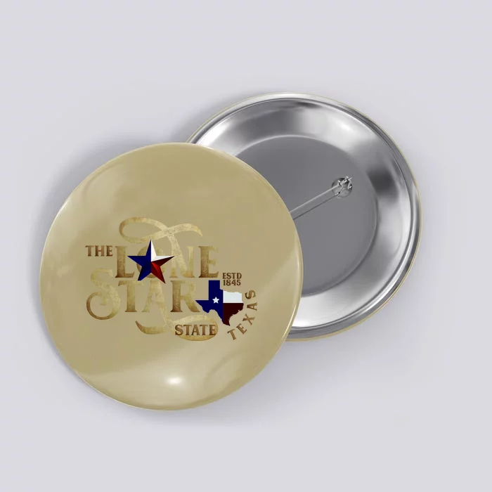 The Lone Star State Texas Logo Button