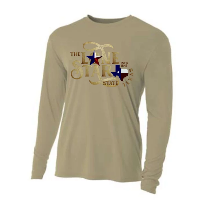 The Lone Star State Texas Logo Cooling Performance Long Sleeve Crew