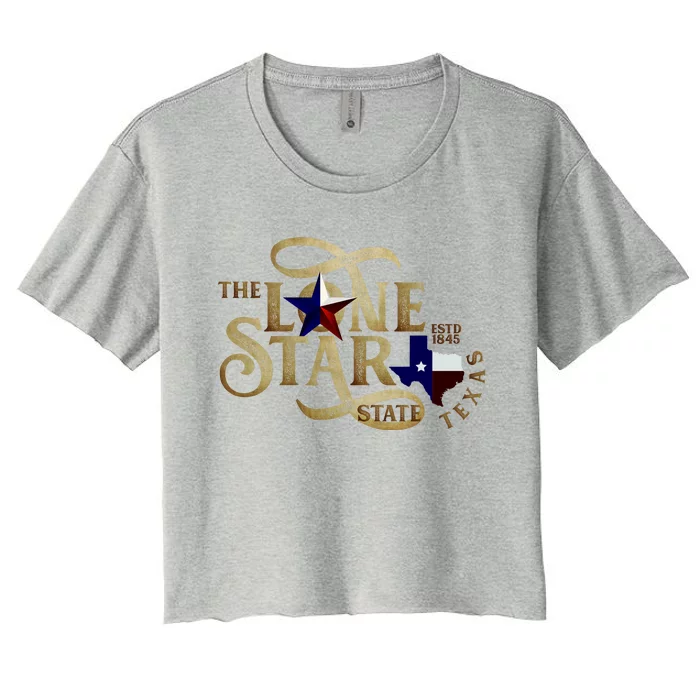 The Lone Star State Texas Logo Women's Crop Top Tee