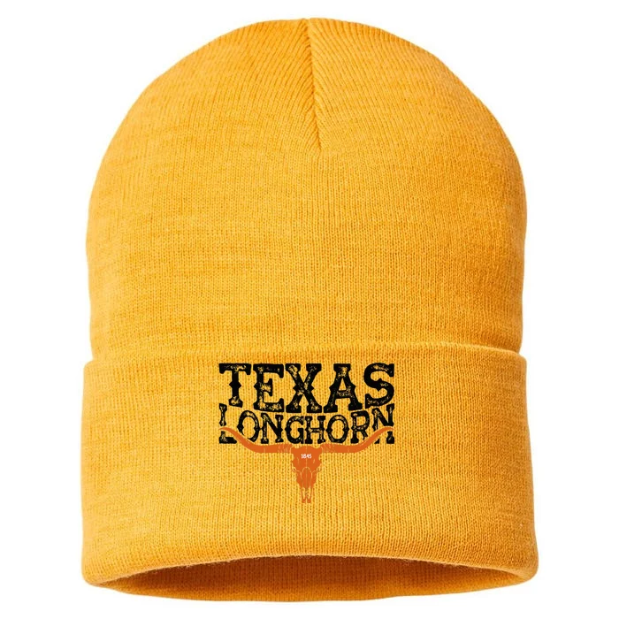 Texas Lone Star State Since 1845 Cowboy And Rodeo Texas Sustainable Knit Beanie