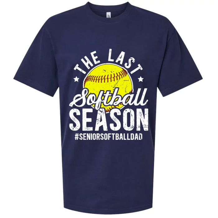 The Last Softball Season Softball Senior Dad 2026 Gift Sueded Cloud Jersey T-Shirt