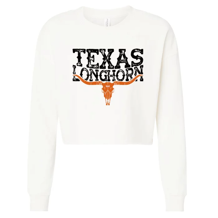 Texas Lone Star State Since 1845 Cowboy And Rodeo Cropped Pullover Crew