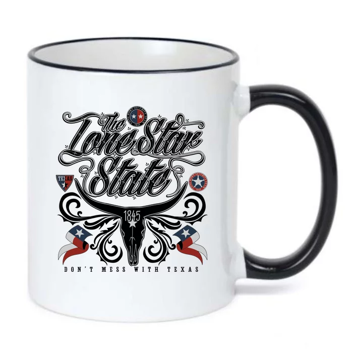 The Lone Star State 1845 Longhorn Don't Mess With Texas Black Color Changing Mug