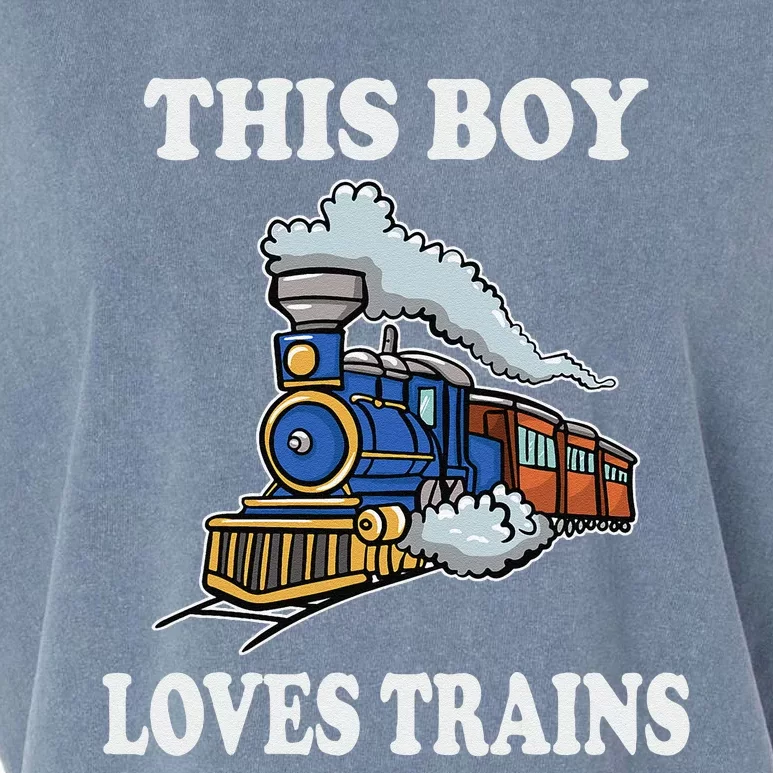 This Loves Trains Gift Train Wagon Lover Gifts Garment-Dyed Women's Muscle Tee