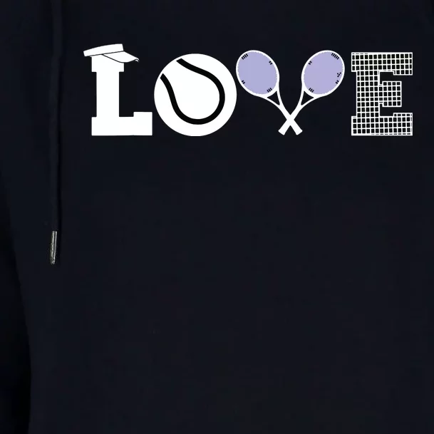 Tennis Love Tennis Fan Tennis Player Gift Tennis Lover Womens Funnel Neck Pullover Hood