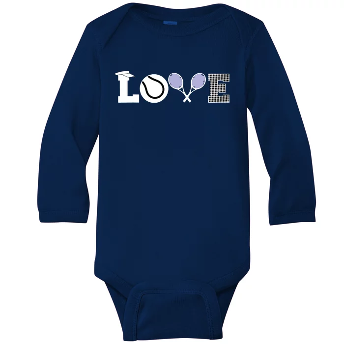 Tennis Love Tennis Fan Tennis Player Gift Tennis Lover Baby Long Sleeve Bodysuit