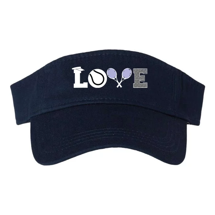 Tennis Love Tennis Fan Tennis Player Gift Tennis Lover Valucap Bio-Washed Visor