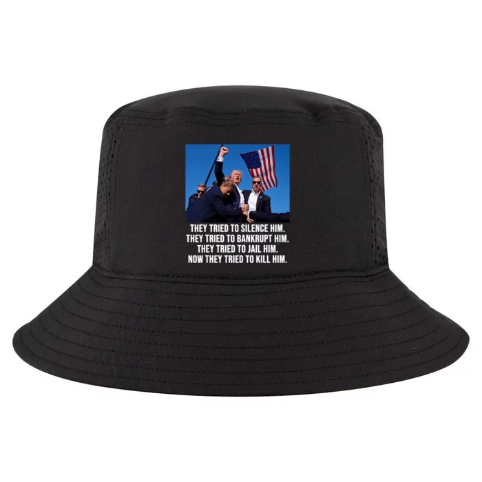 Trump Lives Trump Fight Fight Fight 2024 Cool Comfort Performance Bucket Hat