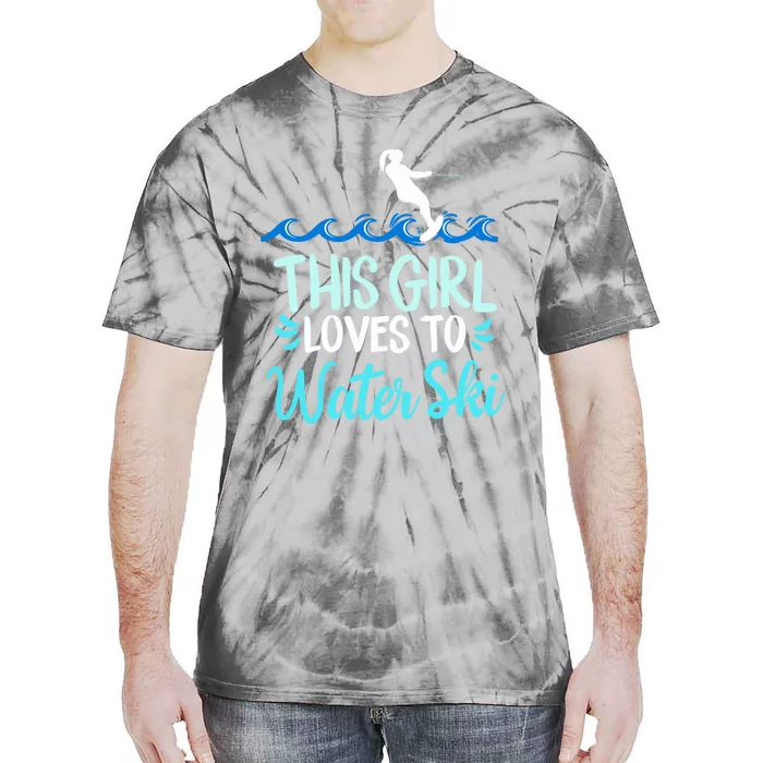 This Loves To Water Ski Meaningful Gift Tie-Dye T-Shirt