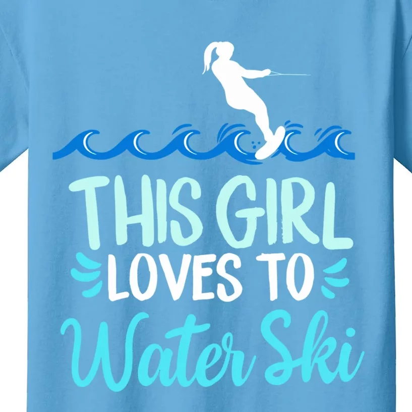 This Loves To Water Ski Meaningful Gift Kids T-Shirt