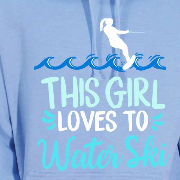 This Loves To Water Ski Meaningful Gift Unisex Surf Hoodie