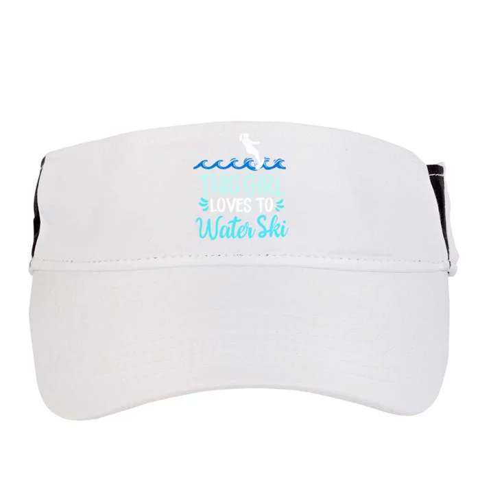 This Loves To Water Ski Meaningful Gift Adult Drive Performance Visor