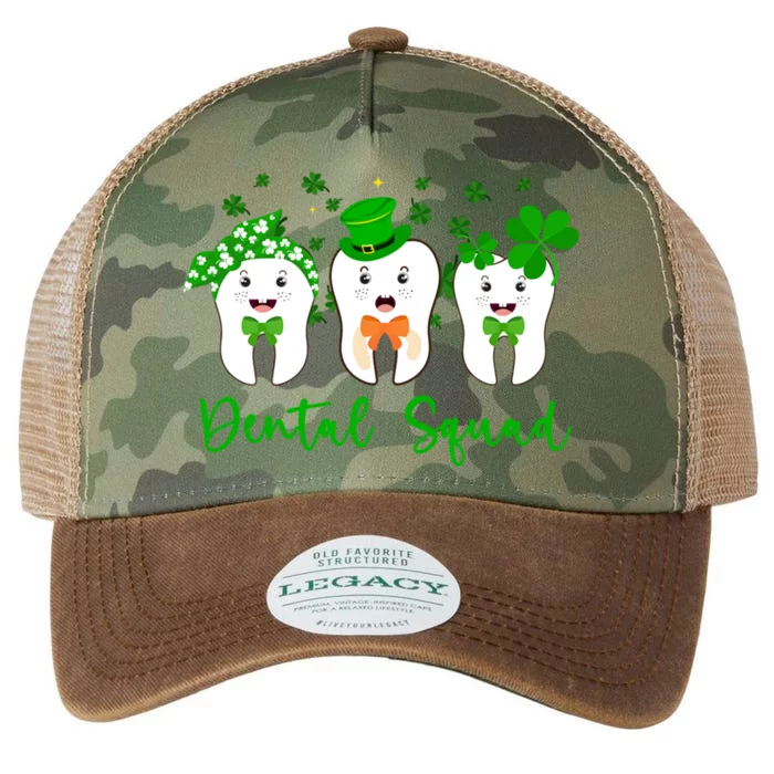 Three Leprechaun Teeth Dental Squad Dentist St Patrick's Day Meaningful Gift Legacy Tie Dye Trucker Hat