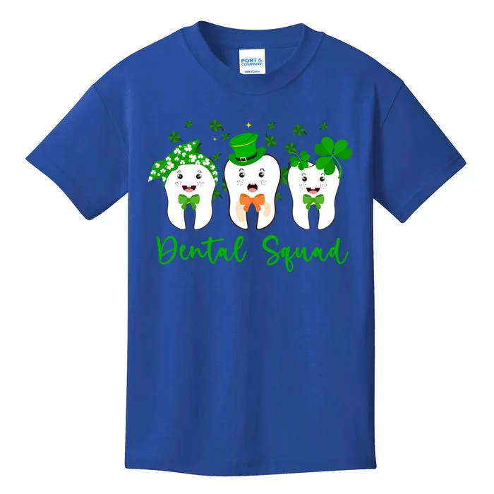 Three Leprechaun Teeth Dental Squad Dentist St Patrick's Day Meaningful Gift Kids T-Shirt