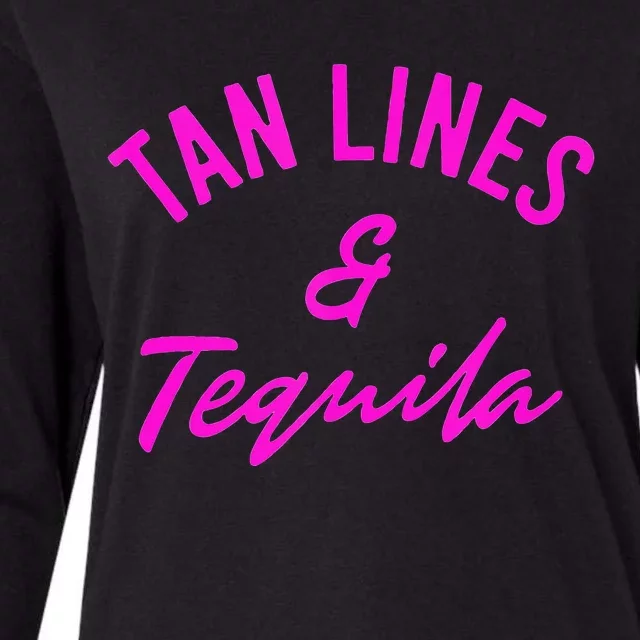 Tan Lines & Tequila Womens Cotton Relaxed Long Sleeve T-Shirt