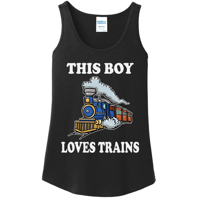 This Loves Trains Gift Wagon Lover Ladies Essential Tank