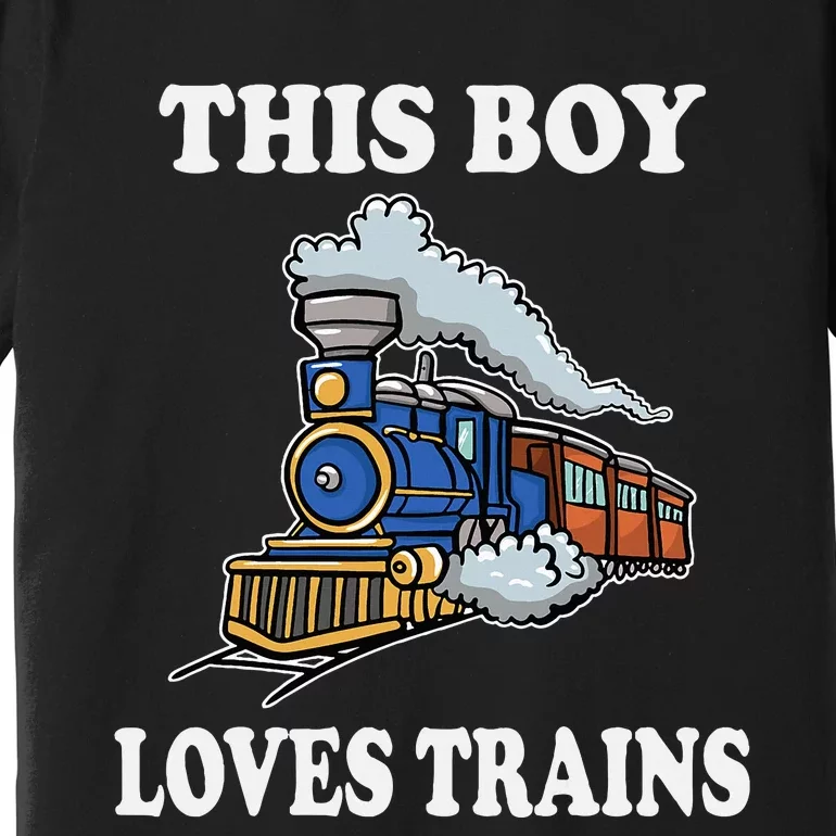 This Loves Trains Gift Wagon Lover Premium T-Shirt