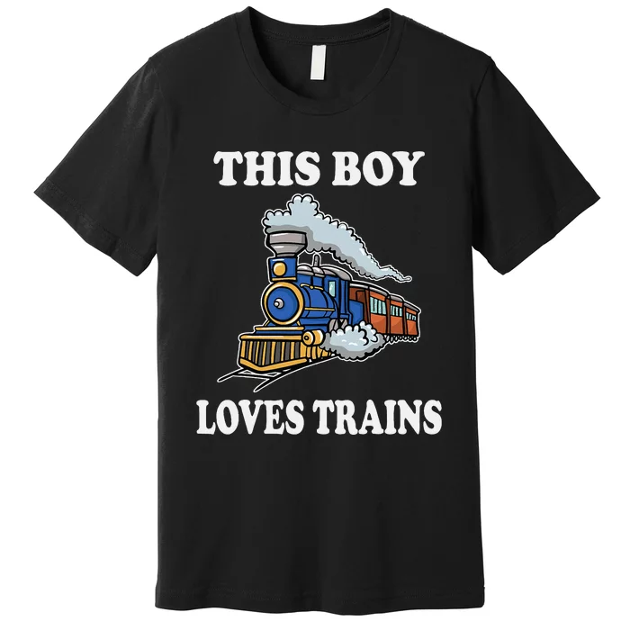 This Loves Trains Gift Wagon Lover Premium T-Shirt