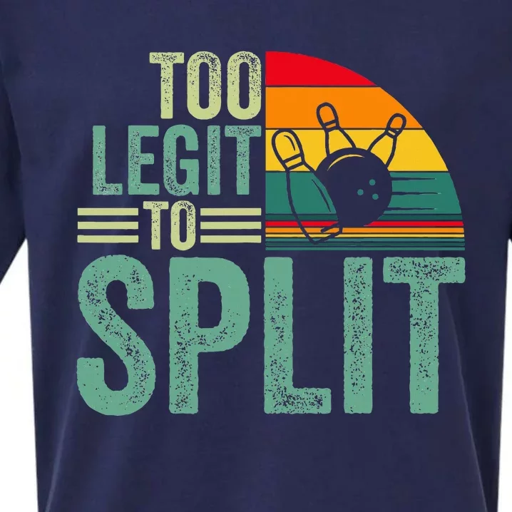 Too Ligit To Split Funny Bowlers & Bowling Player Sueded Cloud Jersey T-Shirt