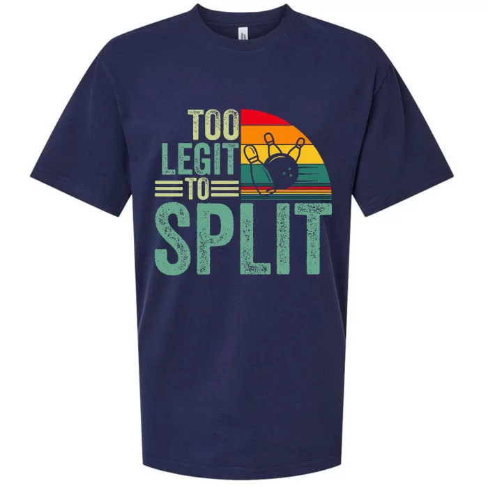 Too Ligit To Split Funny Bowlers & Bowling Player Sueded Cloud Jersey T-Shirt