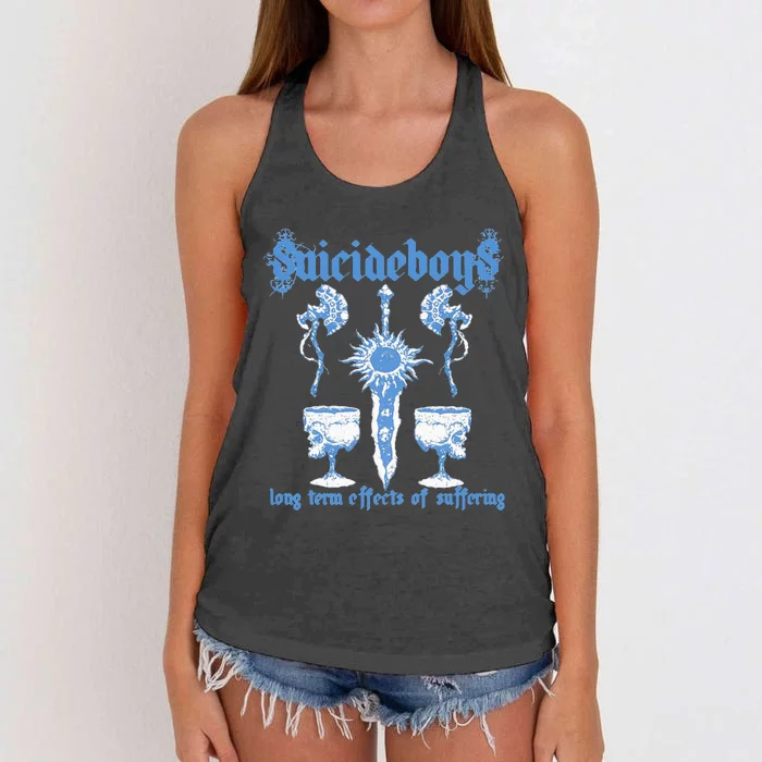 The Long Term Effects Of Vintage Retro Suffering Women's Knotted Racerback Tank