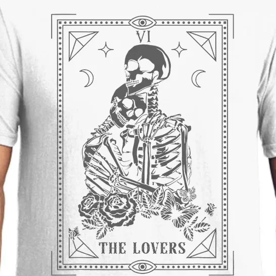 The Lovers Tarot Card. Skeleton Couple Gothic Halloween Goth Pajama Set