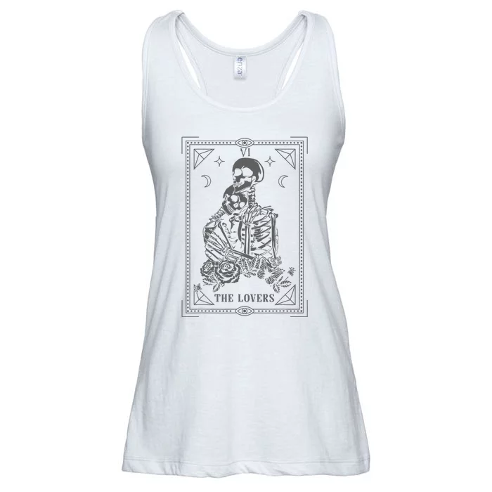 The Lovers Tarot Card. Skeleton Couple Gothic Halloween Goth Ladies Essential Flowy Tank